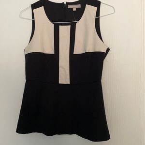 Banana Republic Black Beige Business Casual Top Tank Top Blouse